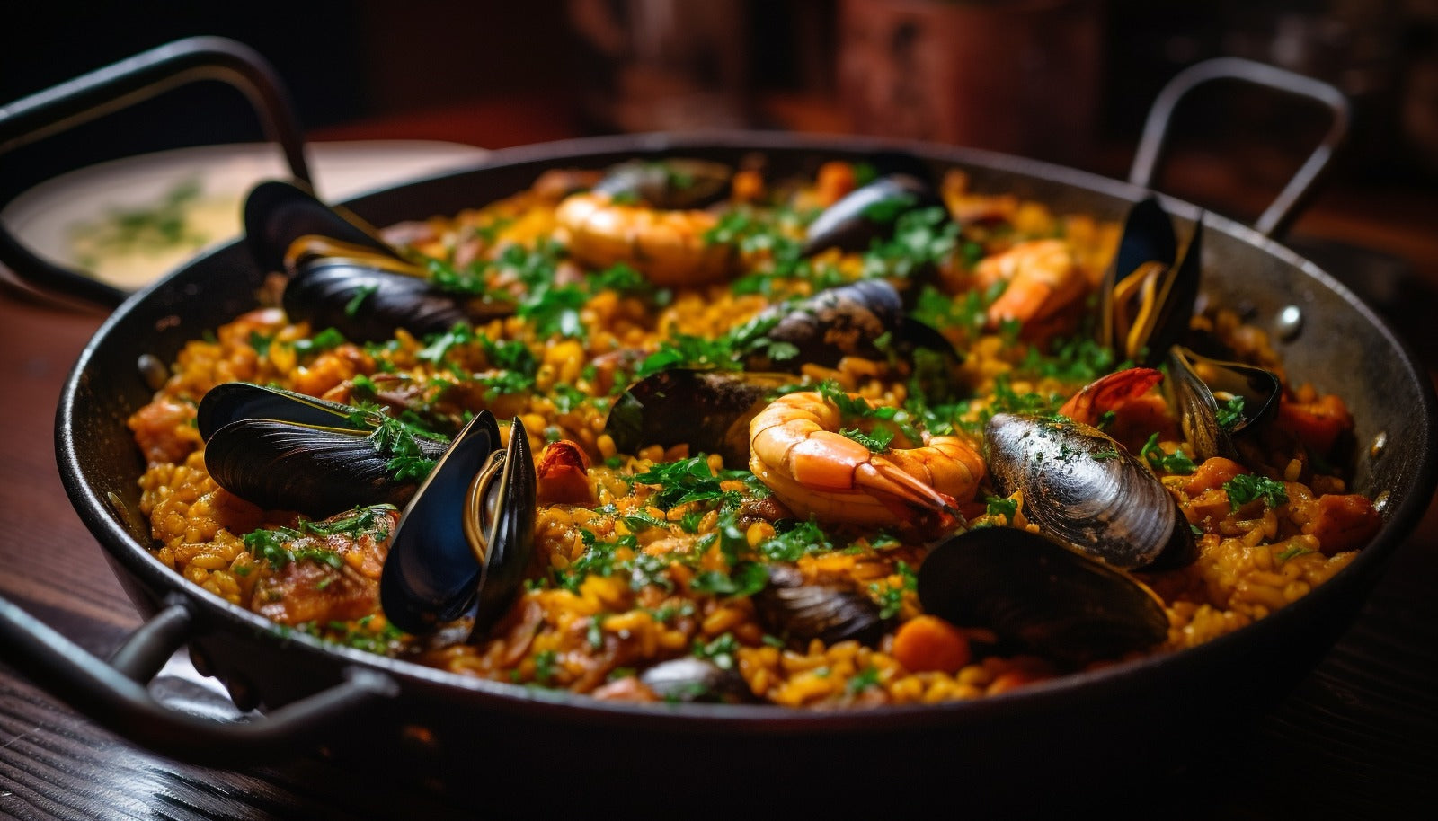 Paella de Marisco - Das köstliche spanische Meeresfrüchte-Gericht mit ... Paella de Marisco - Das köstliche spanische Meeresfrüchte-Gericht mit ...